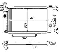 MAHLE ORIGINAL CR 428 000S Radiatore motore