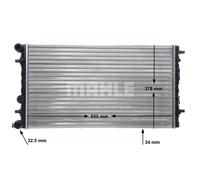 MAHLE ORIGINAL CR 477 001S Radiatore motore
