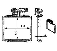 MAHLE CR 701 000P Radiatore, Raffreddamento motore per MAN,MERCEDES-BENZ