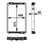 MAHLE CR 713 000P Radiatore, Raffreddamento motore per MERCEDES-BENZ