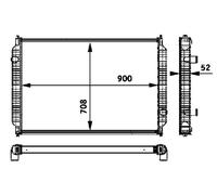 MAHLE CR 720 000P Radiatore, Raffreddamento motore per BOVA,IRISBUS,SOLARIS