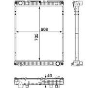 MAHLE ORIGINAL CR 784 000P Radiatore motore