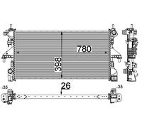 MAHLE CR 808 000P Radiatore, Raffreddamento motore per FIAT