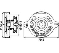 MAHLE CRB 14 000P Tappo, radiatore per PORSCHE