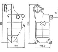 MAHLE CRT 119 000S Serbatoio compensazione, Refrigerante per MERCEDES-BENZ