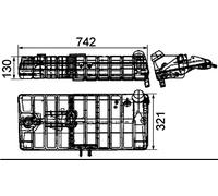 MAHLE CRT 48 000S Serbatoio compensazione, Refrigerante per MAN,MERCEDES-BENZ,NE
