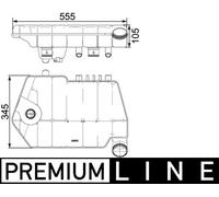 Serbatoio compensazione, Refrigerante nero CRT 66 000P MAHLE per DAF XF 105