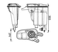 Mahle CRT 95 000S Supporto Serbatoio Refrigerante per Audi A4 Allroad A5 Q5