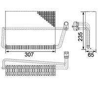 MAHLE Evaporatore, Climatizzatore AE83000P | Compatibile con: MAYBACH 62, MERCEDES-BENZ S-CLASS, S-CLASS Coupe