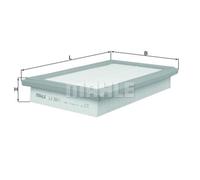 MAHLE Filtro Inserto Aria Per Mercedes-Benz C-Class GLC E-Class LX 3811