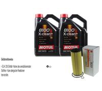 MAHLE Filtro Olio 10 L Motul 5W-30 8100 X-Clean+ Per Hyundai IX55