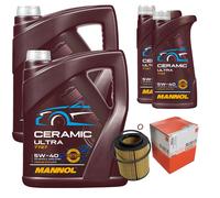 Mahle Filtro Olio 12L mannol Ceramica 5W-40 per BMW 3er Cabriolet 320 Ci 330 325