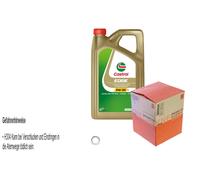 Mahle Filtro Olio 5 L Castrol 5W-30 M. per Hyundai i30 1.4 1.6 2.0 Kia Venga