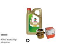 MAHLE Filtro Olio 5 L CASTROL 5W-30 Per Saab 9-3 Cabriolet 1.9 TiD 9-5 Kombi