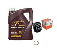 Mahle Filtro Olio 5 L mannol Energia 5W-30 per Opel Ascona C 2.0i Gt