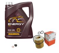 Mahle Filtro Olio 5 L mannol Energia 5W-30 per Opel Astra G Cc 1.7 Dti 16V Corsa