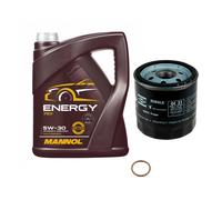MAHLE Filtro Olio 5 L MANNOL Energy 5W-30 Adatto Per Opel Corsa A CC 93 94 98 99