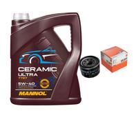 MAHLE Filtro Olio 5L MANNOL Ceramic 5W-40 Adatto Per Smart Fortwo Coupe 1.0