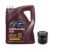 MAHLE Filtro Olio 5L MANNOL Ceramic Pro 10W-40 Per Opel Kadett E Kasten 37_ 47_