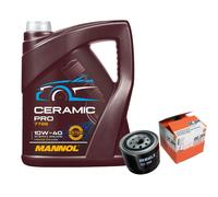 MAHLE Filtro Olio 5L MANNOL Ceramic Pro 10W-40 Per Saab 900 I AC4 AM4 2.0 C