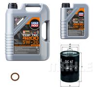 MAHLE Filtro Olio 6 L LIQUI MOLY Top Tec 4200 5W-30 Per Audi A4 Avant 1.6 100