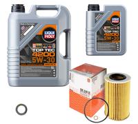 Mahle Filtro Olio 6 L Liqui Moly Top Tec 4200 5W-30 per Kia pro Cee'D 2.0 Crdi