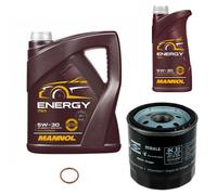 MAHLE Filtro Olio 6 L MANNOL Energy 5W-30 Adatto Per Opel Corsa A CC 93 94 98 99