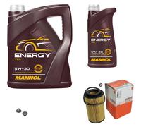 MAHLE Filtro Olio 6 L MANNOL Energy 5W-30 Per Saab 9-3 2.2 TiD Omega B Caravan
