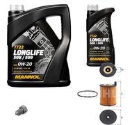 Mahle Filtro Olio 6 L Mannol Longlife 0W-20 Per Audi A4 Avant 35 TDI Mild Hybrid