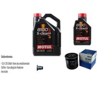 MAHLE Filtro Olio 6 L Motul 5W-30 8100 X-Clean+ Per Peugeot J5 2.5 TD