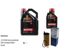 Mahle Filtro Olio 6 L Motul 5W-30 8100 x-Pulire + per BMW 1er 118i 116i 118d