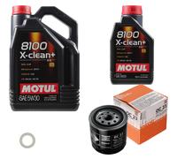 Mahle Filtro Olio 6 L Motul 5W-30 8100 x-Pulire + per Ford Granada 2.3 2.8