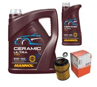MAHLE Filtro Olio 6L MANNOL Ceramic 5W-40 Per Honda CR-V III 2.2i-CTDI 4WD Civic