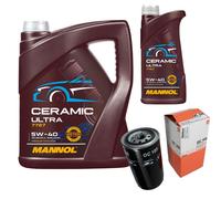 MAHLE Filtro Olio 6L MANNOL Ceramic 5W-40 Per VW Transporter IV Bus 2.5 TDI