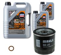 Mahle Filtro Olio 7 L Liqui Moly Top Tec 4200 5W-30 per Opel Kadett E Box 1.3 A