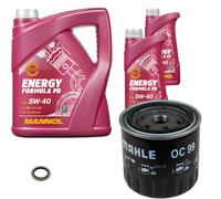 MAHLE Filtro Olio 7 L MANNOL Energy Formula PD 5W-40 Per Renault Clio IV