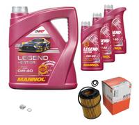 MAHLE Filtro Olio 7 L MANNOL Legend+Ester 0W-40 Per Honda CR-V III 2.2i-CTDI 4WD