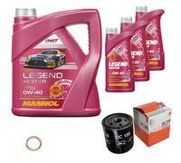 Mahle Filtro Olio 7 L mannol Legend + Ester 0W-40 per Renault Safrane II 2.5 20V