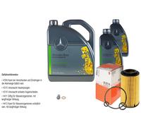 MAHLE Filtro Olio 7 L Mercedes Olio 5W-30 229.51 Per M-Klasse ML 250 CDI BlueTEC