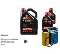 MAHLE Filtro Olio 7 L Motul 5W-30 8100 X-Clean+ Per Audi A4 Avant 3.0 TDI