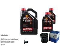 Mahle Filtro Olio 7 L Motul 5W-30 8100 X-Clean+ Per Peugeot J5 2.5 TD