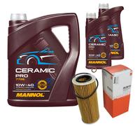 MAHLE Filtro Olio 7L MANNOL Ceramic Pro 10W-40 Per Lancia Thesis 841AX 2.4 D