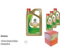 MAHLE Filtro Olio 8 L CASTROL 5W-30 Per Hyundai I30 1.4 1.6 2.0 KIA Venga Ceed