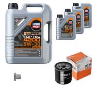Mahle Filtro Olio 8 L Liqui Moly Top Tec 4200 5W-30 per Opel Kadett E Box 1.6i
