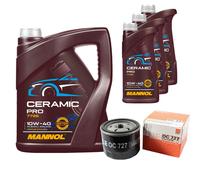 MAHLE Filtro Olio 8L MANNOL Ceramic Pro 10W-40 Per Dacia Sandero KS_ 1.5 dCi