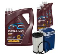 Mahle Filtro Olio 8L mannol Ceramica Pro 10W-40 per VW Touareg CR7 3.0 TSI