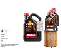 Mahle Filtro Olio 8L Motul 8100 X-Clean 0W-30 Per Audi Q5 40 TDI Mild