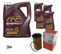 Mahle Filtro Olio 9 L mannol Energia 5W-30 per Land Rover Discovery III 2.7 Td