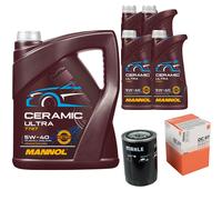 MAHLE Filtro Olio 9L MANNOL Ceramic 5W-40 Per Nissan Terrano II 2.7 TD 4WD Ford