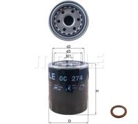 Filtro olio KNECHT OC 274